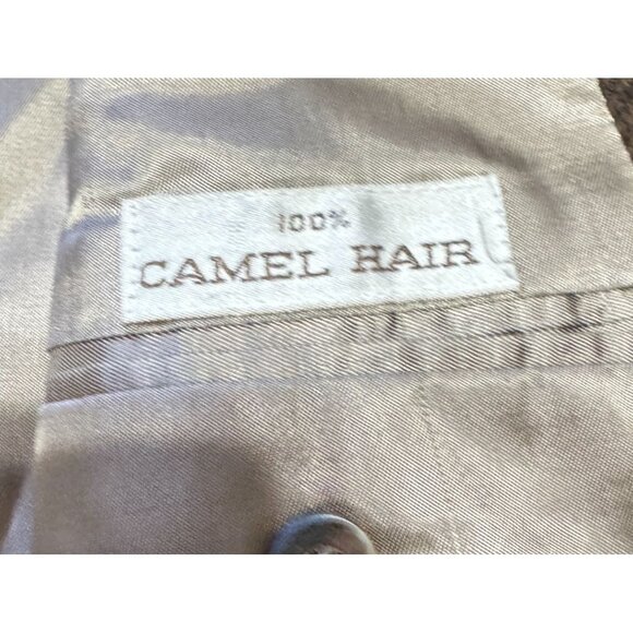 BROWN CAMEL HAIR SPORT COAT SZ 42R 2 BUTTON LORDS OF LONDON LINED STRUCTURED MEN - Picture 3 of 5